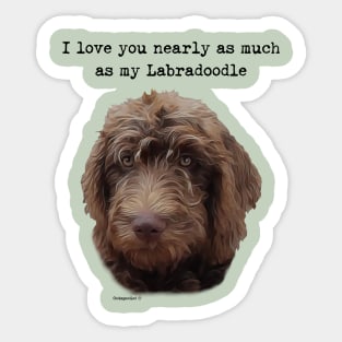 Labradoodle Dog Love Sticker